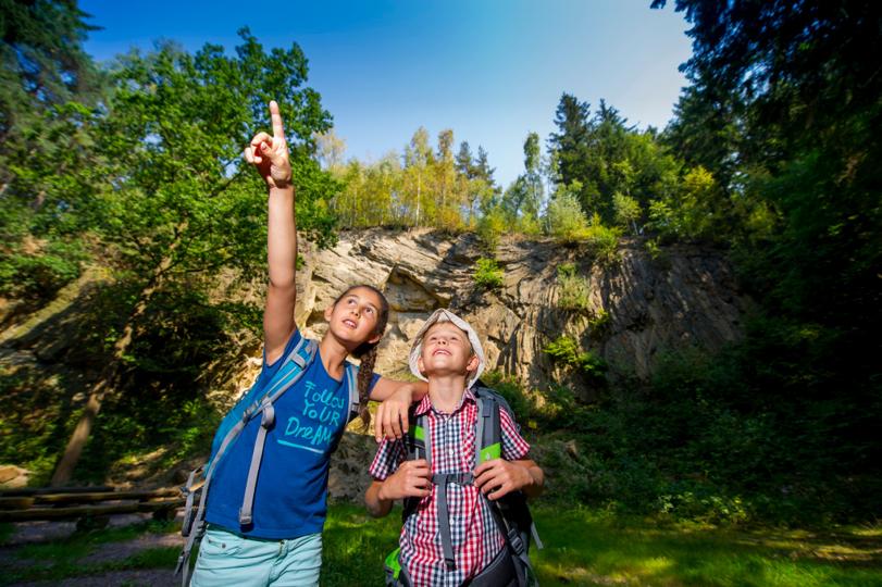 2nd route: Hiking through the volcanic basin - geology & old mining in the caldera "Tharandt Forest"