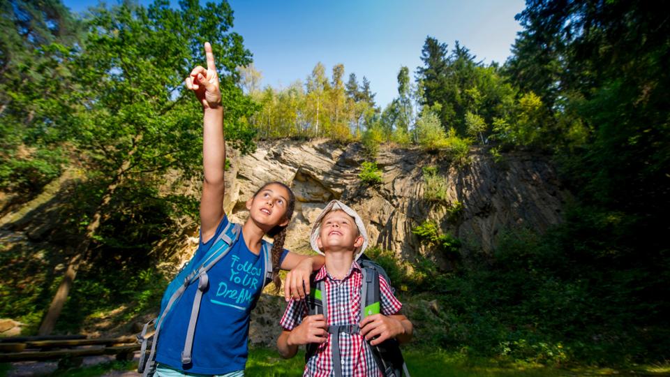 2nd route: Hiking through the volcanic basin - geology & old mining in the caldera "Tharandt Forest"