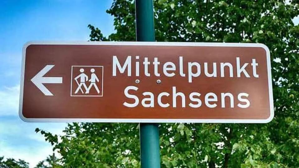 Geografischer Mittelpunkt Sachsen