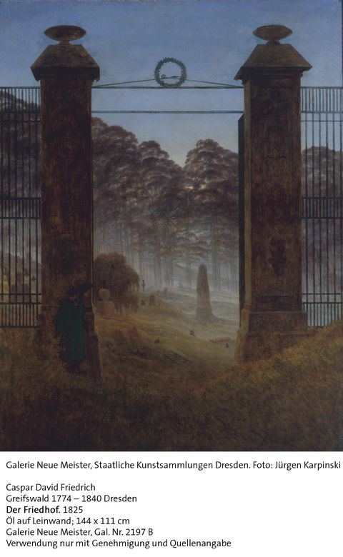 Gemälde "Der Friedhof" von Caspar David Friedrich
